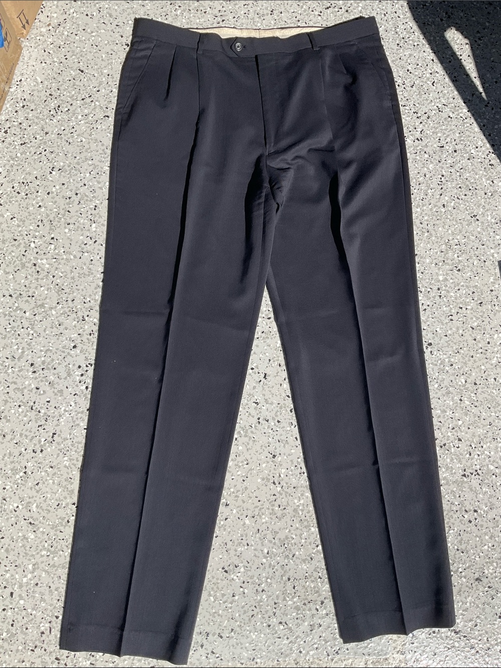 Pronto Uomo Black Men's Pleated Dress Pants, 40